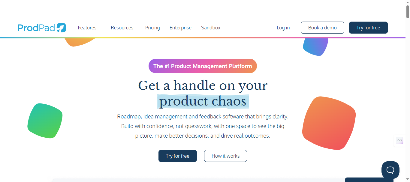 ProdPad Landing Page